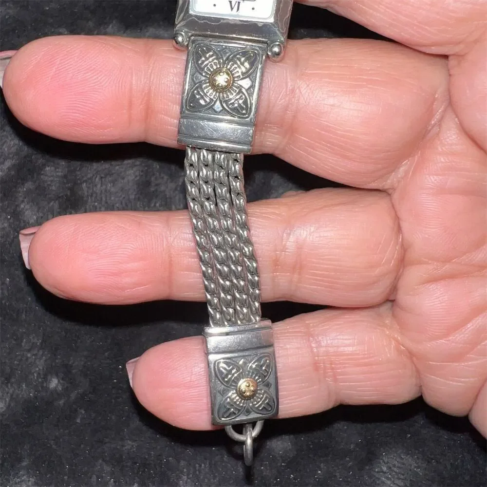 Brighton Monroe Women's Two-Tone Gold & Silver Dress Wristwatch